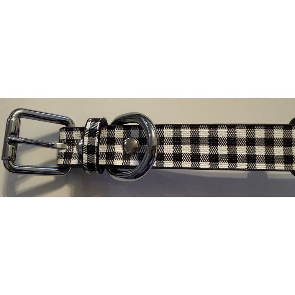 Origami Owl Dog Collar Locket Charm Gingham Black White NWOT Small/Med - Picture 7 of 11